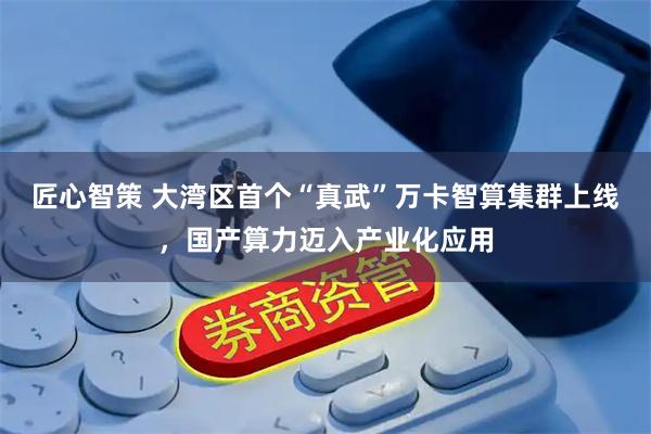 匠心智策 大湾区首个“真武”万卡智算集群上线，国产算力迈入产业化应用